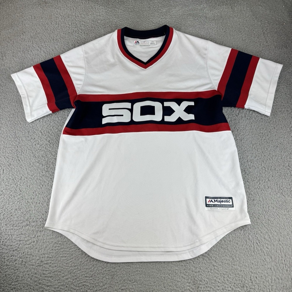 Majestic Cool Base Made In Usa Chicago White Sox #27 Giolito Baseball‎ Jersey Lg